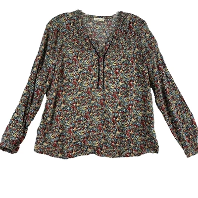Blusa Anthropologie Meadow Rue Talla S Ligera Floral Cottagecore Manga Larga Foto 1 de 4