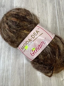 Moda-Dea GLEAM Yarn #3935 Jasper #5 Weight Nylon Mohair Acrylic Brown Italy - Picture 1 of 5