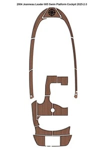 Jeanneau 805 Swim Platform Step Cockpit Boat Pad EVA Foam Teak Deck Floor Mat FS - Bild 1 von 24