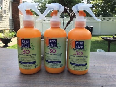 Loción en spray mineral natural Kiss My Face FPS 30 x 3 botellas bomba’s Foto 1 de 3