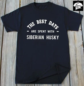 Siberian Husky Lover T-Shirt Dog Breed Funny Siberian Husky Owner Mom Dad Tee - Picture 1 of 3