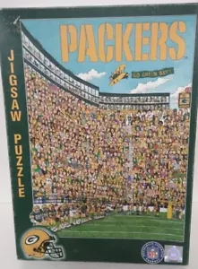 Vintage NFL Green Bay Packers Jigsaw Puzzle NFL football FANDEMONIUM Buffalo - Picture 1 of 2