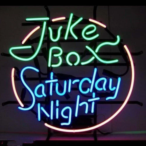 Juke Box Saturday Night 20"x16" Neon Sign Light Lamp Bar Club Artwork Real Glass