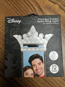 Disney Princesse Couronne Clip On Selfie Anneau Lumière LED pour Téléphones - Photo 1 sur 2