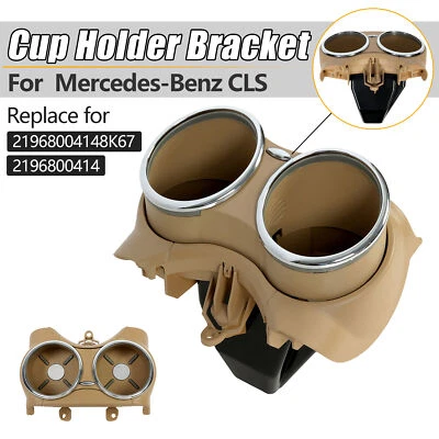 Dual Cup Holder Bracket Beige For 06-11 Mercedes-Benz W219 C219 CLS550 CLS 55 63 - Image 1 of 4