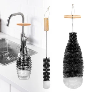 2X Bottle Brush Bottle Cleaner Anti-Scratch Glass Bottle Brush for Soda Stream - Picture 1 of 9
