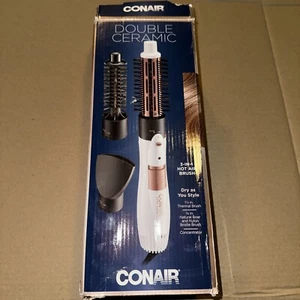 Conair Double Ceramic 3-in-1 Hot Air Brush Dry as You Style Hair Salon Style - Picture 1 of 3