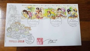 Autographed Stamp Week First Day Cover 2018 Malaysia Lifestyles Setenant FDC - Picture 1 of 1