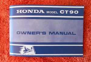 HONDA - 1975 CT90 Trail90 K6 - OWNER'S MANUAL (maintenance too!) - Look! - Bild 1 von 9