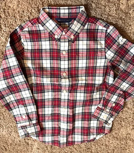 Janie and Jack Red Plaid Dress Shirt Chistmas Size Boys 4 NEW - Picture 1 of 2