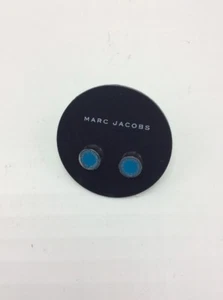 Orecchini a disco blu Marc Jacobs $50 MJ 8C - Foto 1 di 3