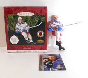 Ornement poinçon Wayne Gretzky 1997 Hockey Greats 1ère série Rangers de New York vintage