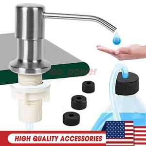 360° Sink Soap Dispenser Stainless Steel Kitchen Hands Liquid Pump Bottle Tube - Picture 1 of 7