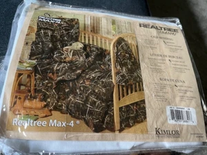 Falda de cama Realtree Indoors Max-4 camuflada para cuna Kimlor #92649 nueva en paquete - Imagen 1 de 4