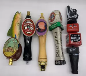 Lot Of 5 Pre-Owned BEER TAP HANDLES Traveler, sweetwater,highland,mcewan... - Picture 1 of 18