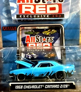 ‘08 Maisto All St⭐️rs Red Exclusive 100-‘68 Chevy Camaro Z/28 Muscle Car+ Poster - Picture 1 of 9