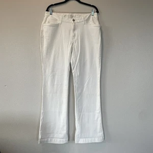 Eddie Bauer Damenhose weiß Curvy Stretch Freizeit klassische Passform Größe 12 - Bild 1 von 12