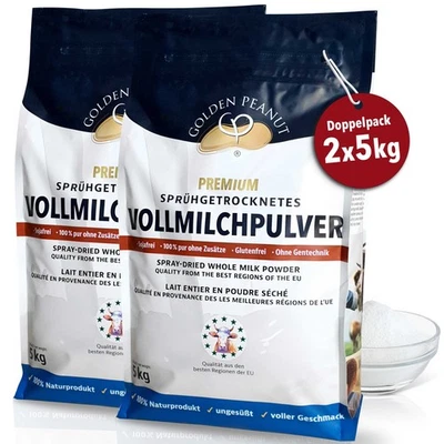 Vollmilchpulver 2x5 kg Sparpack Instant Milk Milchpulver Sprühgetrocknet aus EU - Bild 1 von 4