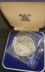 1974 SEYCHELLES - 10 RUPEE - GREEN SEA TURTLE - 1 Oz PROOF SILVER - SEALED - Picture 1 of 9
