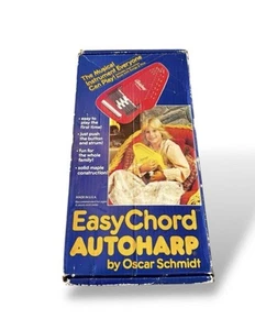 Autoharp By Oscar Schmidt Vintage Red Wooden Easy Chord Musical Instrument - Picture 1 of 22