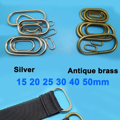 Oval Loop Ring 15 20 25 30 40 50mm Metal Wire Formed Bag Handbag For Webbing - Image 1 of 4