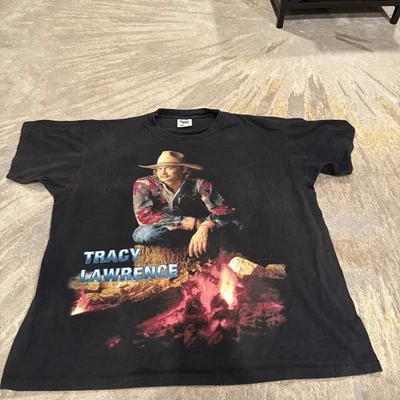 Винтажная футболка TRACY LAWRENCE LIVE 90-е ОДИН ШОВ Tennessee River Gold США XL - Изображение 1 из 4