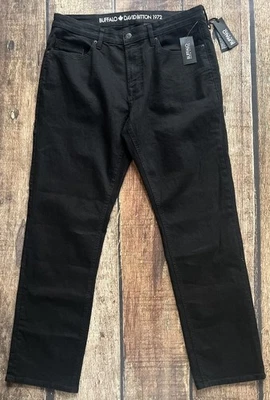 JEANS ELÁSTICOS RECTOS BUFFALO DAVID BITTON SIX-X NEGROS PARA HOMBRE 36X32 NUEVOS $109 Foto 1 de 4