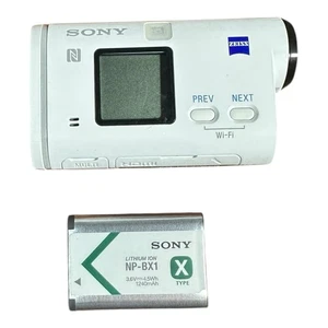 SONY HDR-AS200V Action Cam Digital Camcorder White W/ Battery - Tested Working - Picture 1 of 6