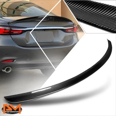 Alerón de tapa de maletero trasero estilo V de fibra de carbono para Mazda 6 sedán 19-21 Foto 1 de 4