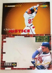 1996 Score Power Pace David Justice #17 1994 #HA7 Upper Deck Home Run Braves ATL - Picture 1 of 2
