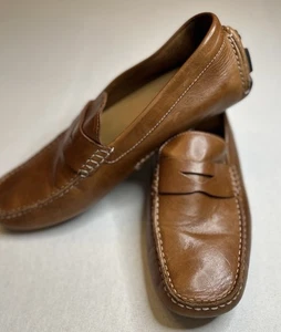 Cole Haan Size 9M Men’s Hand Sewn Loafer Brown Leather Driving Shoes CO4534 Penn - Picture 1 of 10