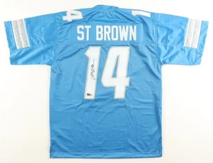Amon-Ra St Brown Signed Detroit Lions Custom Jersey XL (Players Ink Authentic) - Picture 1 of 3