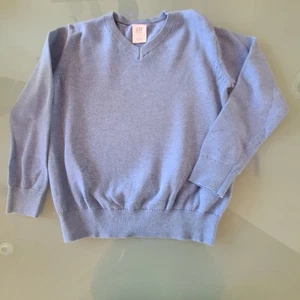 GAP KIDS Boy's Fine Knit Sweater V-Neck Blue 100% Cotton Sz S - Picture 1 of 9