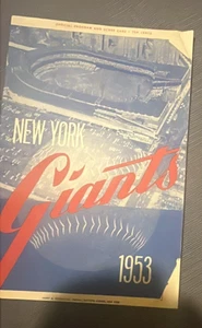 1953 New York Giants vs Brooklyn Program Leo Durocher Wes Westrum Unmarked - Picture 1 of 12