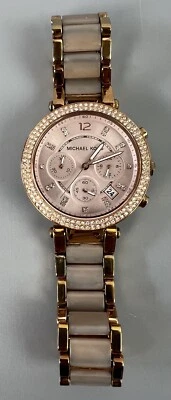 MICHAEL KORS PARKER MK5896 WOMEN WATCH ROSE GOLD WITH CRYSTALS - Image 1 of 4