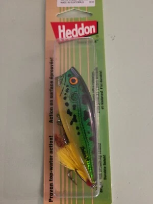 Señuelo de pesca de lubina Excalibur Heddon Pop N Image Topwater Popper Bullfrog X9220DBF Foto 1 de 4