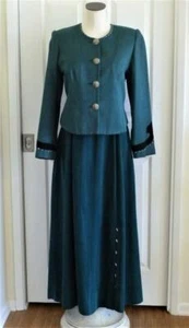 2 Stück Longhorn Niver Vintage Western Nieten & Concho Knopf Jacke & Maxirock S M Neuwertig - Bild 1 von 12