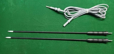 2pc Laparoscopic Monopolar L-Hook Electrodes 5mm with Cable Reusable Instruments - Image 1 of 4