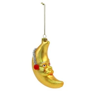 Christmas Tree Ornament - Glass Moon with Headphones - Paperchase - (8944)