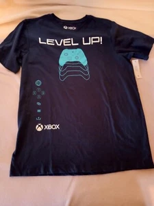 XBox Youth "Level Up!" Graphic Tee Shirt Navy BlueXXL (18) Cotton Polyester - Picture 1 of 5