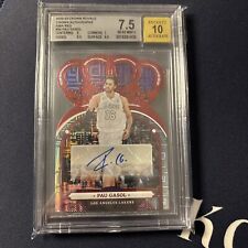 2022-23 Panini Crown Royale Pau Gasol /18 Asia Red Auto BGS 7.5 