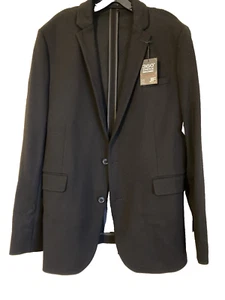 Men's JF J.Ferrar 360 Knit Stretch Slim Fit Sport Coat Black 42-44 Long NEW - Picture 1 of 5