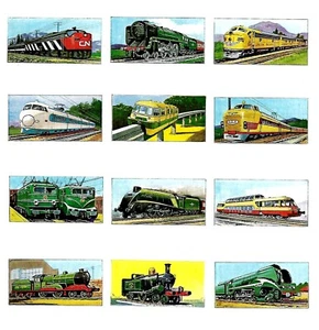 CIGARETTE/TRADE/CARDS.J.Bellamy.VINTAGE & MODERN TRAINS.(1968).(Full Set of 25). - Picture 1 of 1