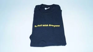 Fruit of the Loom Herren T-Shirt To Hell with Everyone Musik schwarz Gr. L NEU - Imagen 1 de 2