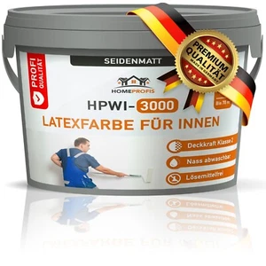 ✳️ Home Profis® Latexfarbe | abwaschbar Wandfarbe Weiß Innen Küche Bad HPWI-3000 - Bild 1 von 7