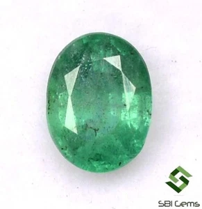 6x4.50 mm Certified Natural Emerald Oval Cut 0.62 CTS Untreated Loose Gemstone - Picture 1 of 4