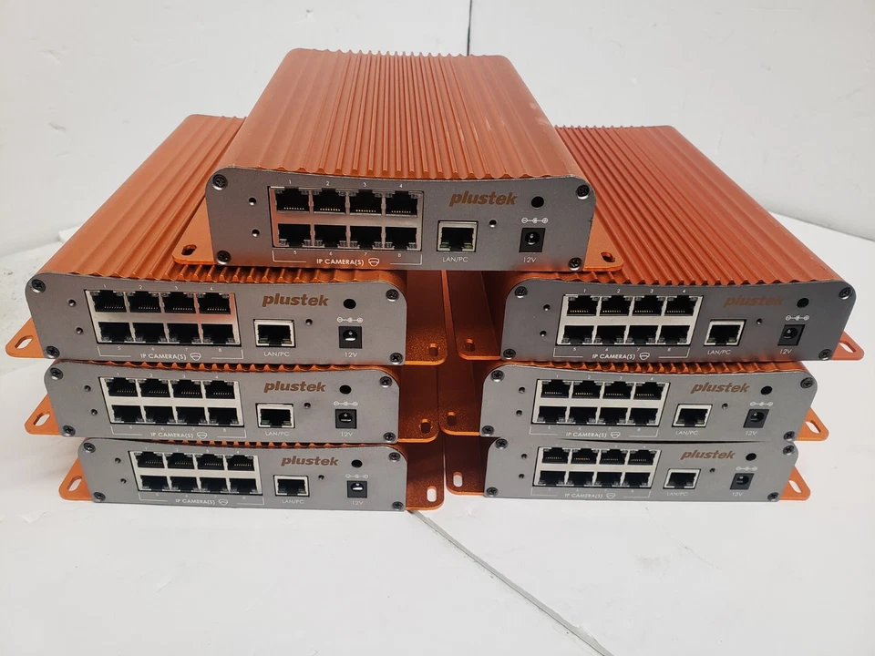 LOT OF 7 Plustek NVR Slim380 Network Video Recorder / NO AC ADAPTERS - Image 1 of 4
