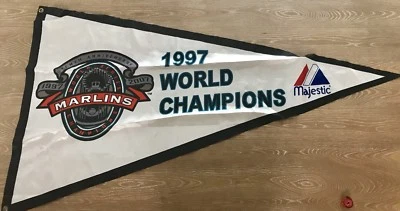 Bandeira de seda 1997-2007 Florida Marlins décimo aniversário campeões da World Series - Imagem 1 de 4