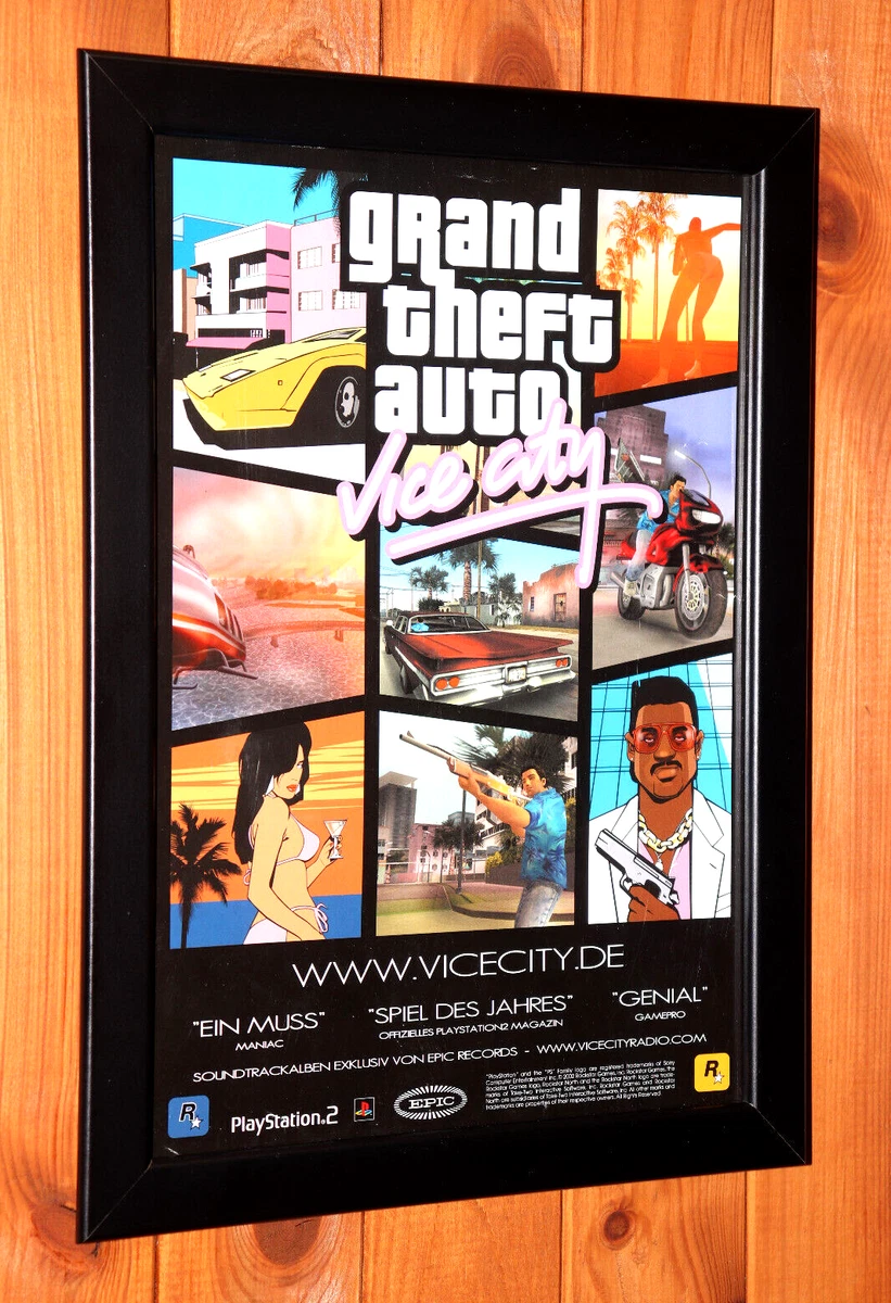 Grand Theft Auto Vice City Poster In Video Game Merchandise for