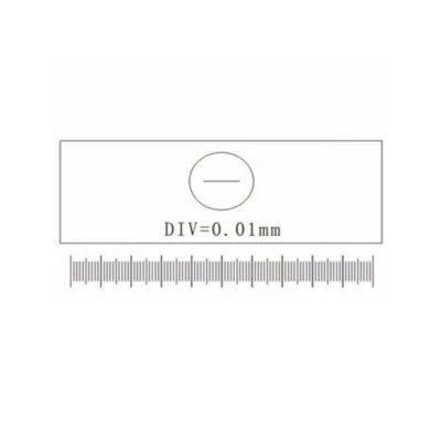 DIV=0.01mm Stage Graticules Microscope Stage Micrometer Calibration Ruler Slide - Image 1 of 4
